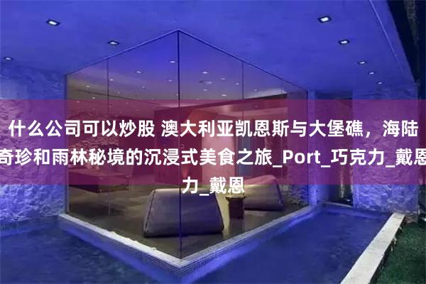 什么公司可以炒股 澳大利亚凯恩斯与大堡礁，海陆奇珍和雨林秘境的沉浸式美食之旅_Port_巧克力_戴恩
