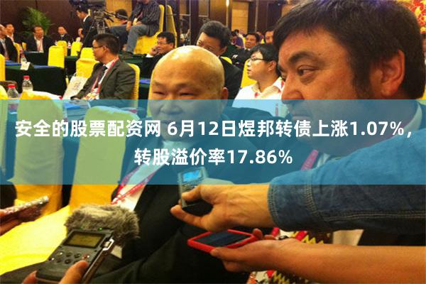 安全的股票配资网 6月12日煜邦转债上涨1.07%,转股溢价率17.86%