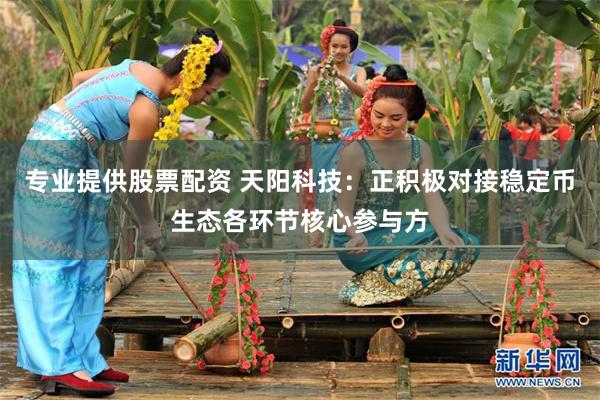 专业提供股票配资 天阳科技:正积极对接稳定币生态各环节核心参与方